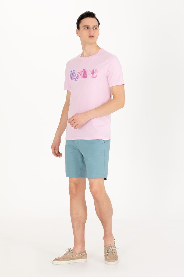 Erkek Manolya Bisiklet Yaka Tişört - 50263365027