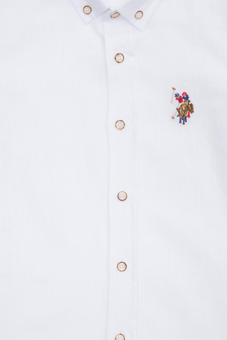 Erkek Çocuk Beyaz Basic Kısa Kollu Gömlek - 50262967011