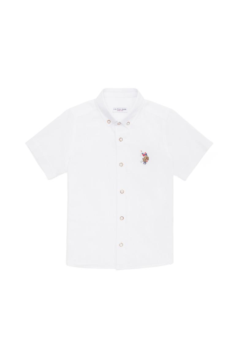 Erkek Çocuk Beyaz Basic Kısa Kollu Gömlek - 50262967011