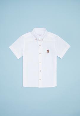 Erkek Çocuk Beyaz Basic Kısa Kollu Gömlek - 50262967011