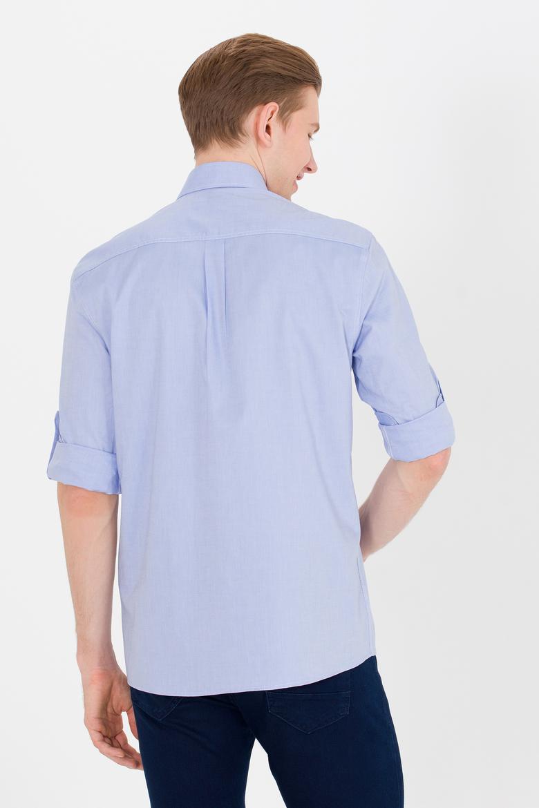 Erkek Mavi Uzun Kollu Gömlek - 50263361014