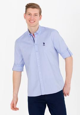 Erkek Mavi Uzun Kollu Gömlek - 50263361014