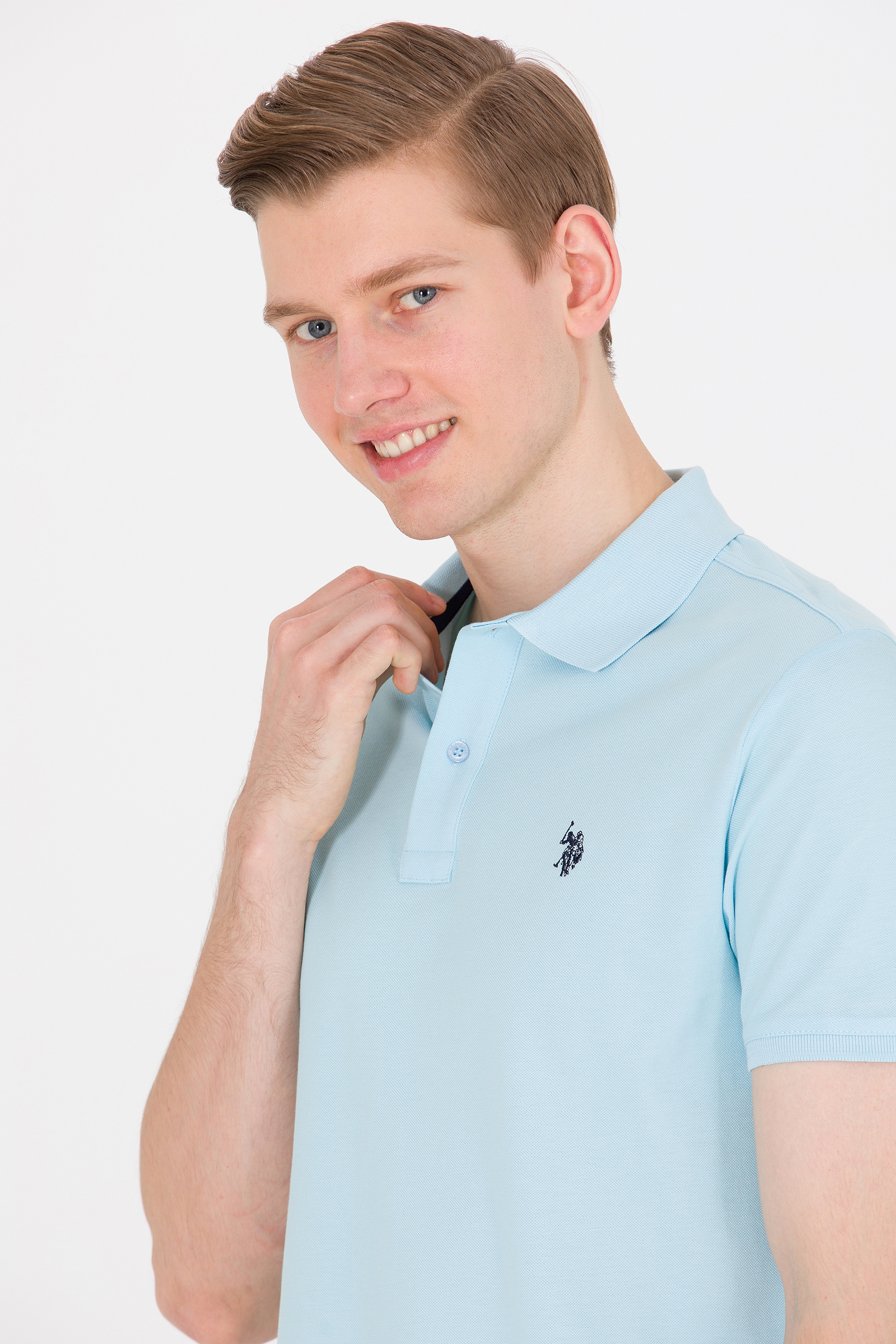 Erkek Aqua Basic Polo Yaka Tişört - Image 2