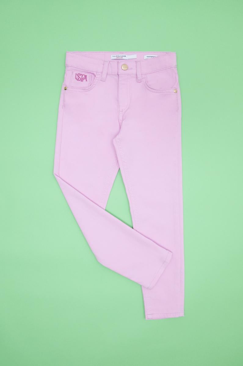 Kız Çocuk Manolya Kanvas Pantolon