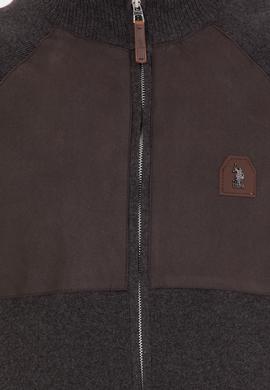 Erkek Antrasit Melanj Triko Hırka - 50253676013