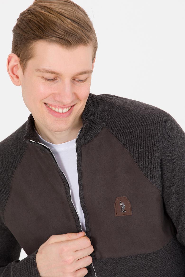 Erkek Antrasit Melanj Triko Hırka