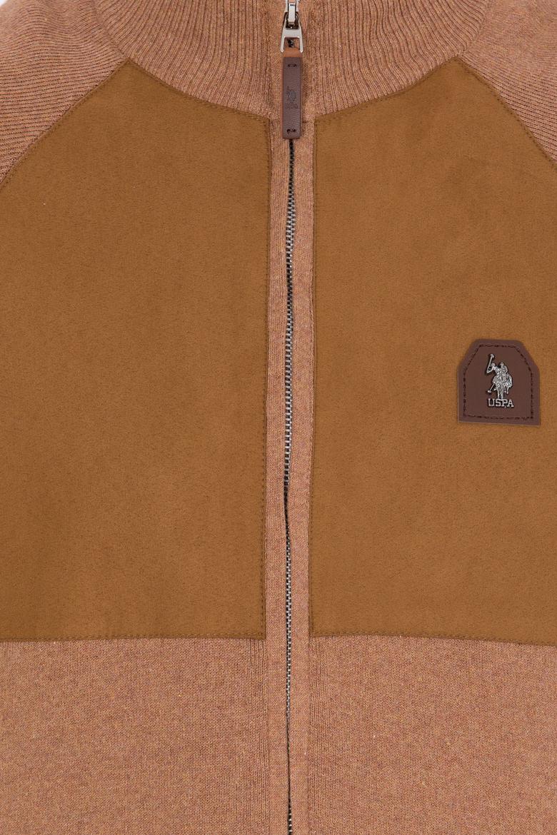 Erkek Camel Melanj Triko Hırka - 50253676023