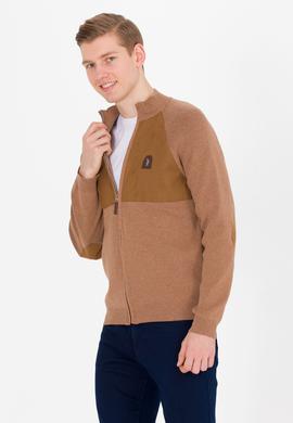 Erkek Camel Melanj Triko Hırka - 50253676023