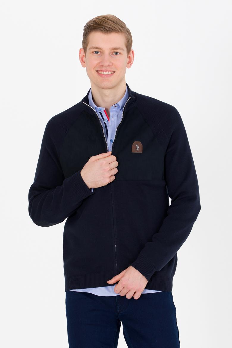 Erkek Lacivert Triko Hırka