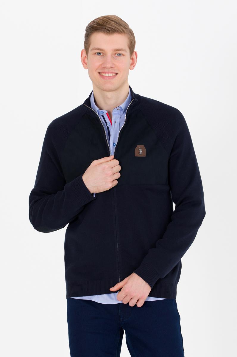 Erkek Lacivert Triko Hırka