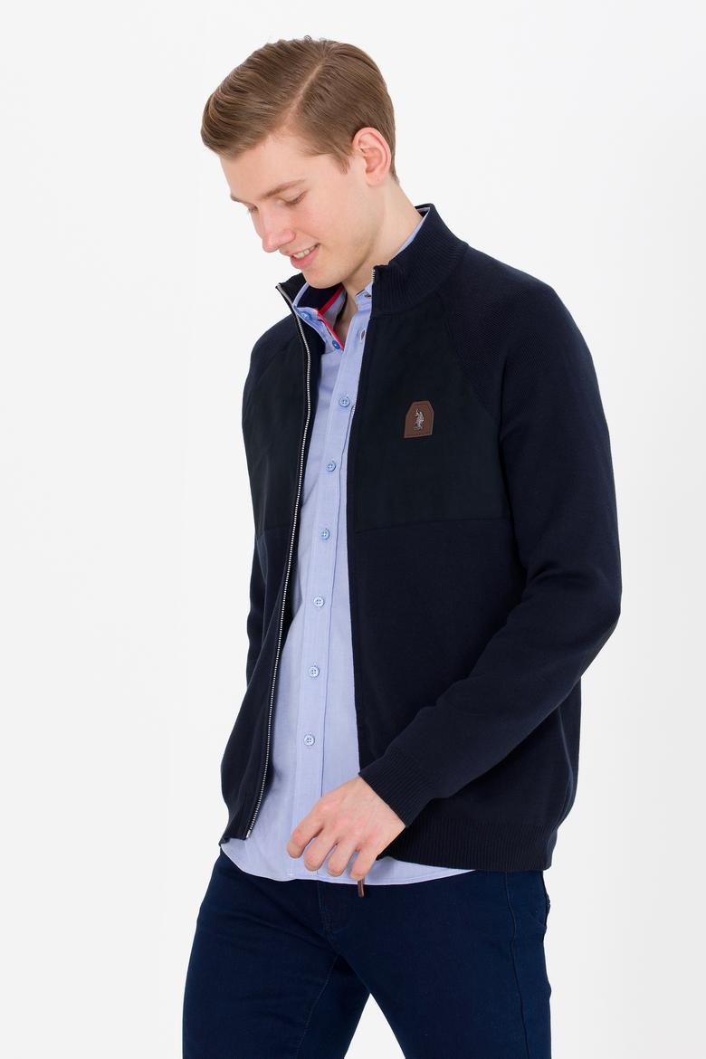 Erkek Lacivert Triko Hırka - 50253676003