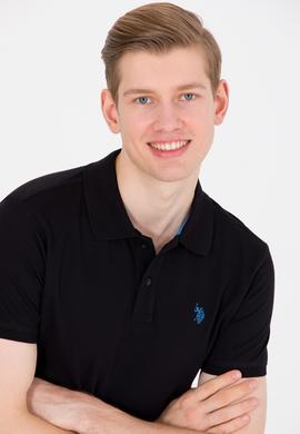 Erkek Siyah Basic Polo Yaka Tişört - 50262933125