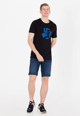 Erkek Siyah Bisiklet Yaka T-Shirt - 50263323047