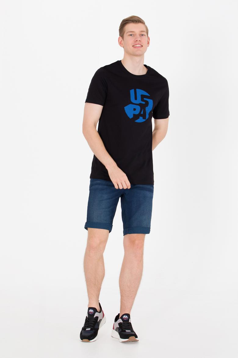 Erkek Siyah Bisiklet Yaka T-Shirt - 50263323047