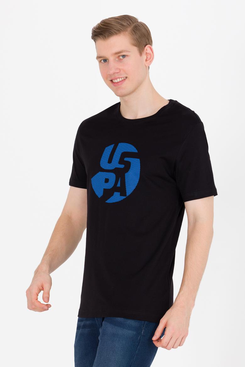 Erkek Siyah Bisiklet Yaka T-Shirt - 50263323047