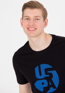 Erkek Siyah Bisiklet Yaka T-Shirt - 50263323047