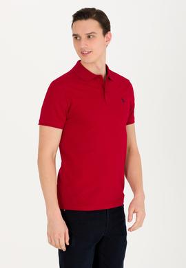 Erkek Bordo Basic Polo Yaka Tişört - 50262933193