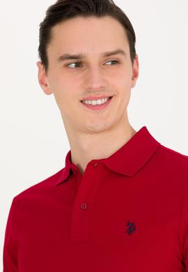 Erkek Bordo Basic Polo Yaka Tişört - 50262933193