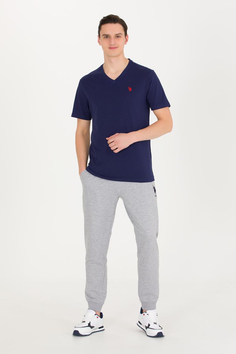 Erkek Lacivert Basic V Yaka Tişört - 50263203036