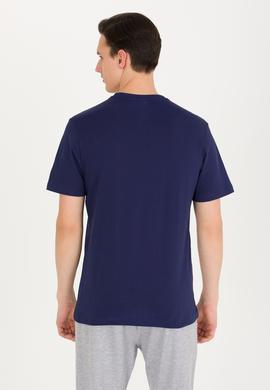Erkek Lacivert Basic V Yaka Tişört - 50263203036
