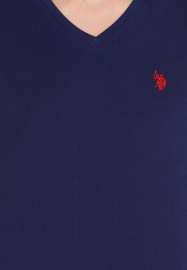 Erkek Lacivert Basic V Yaka Tişört - 50263203036