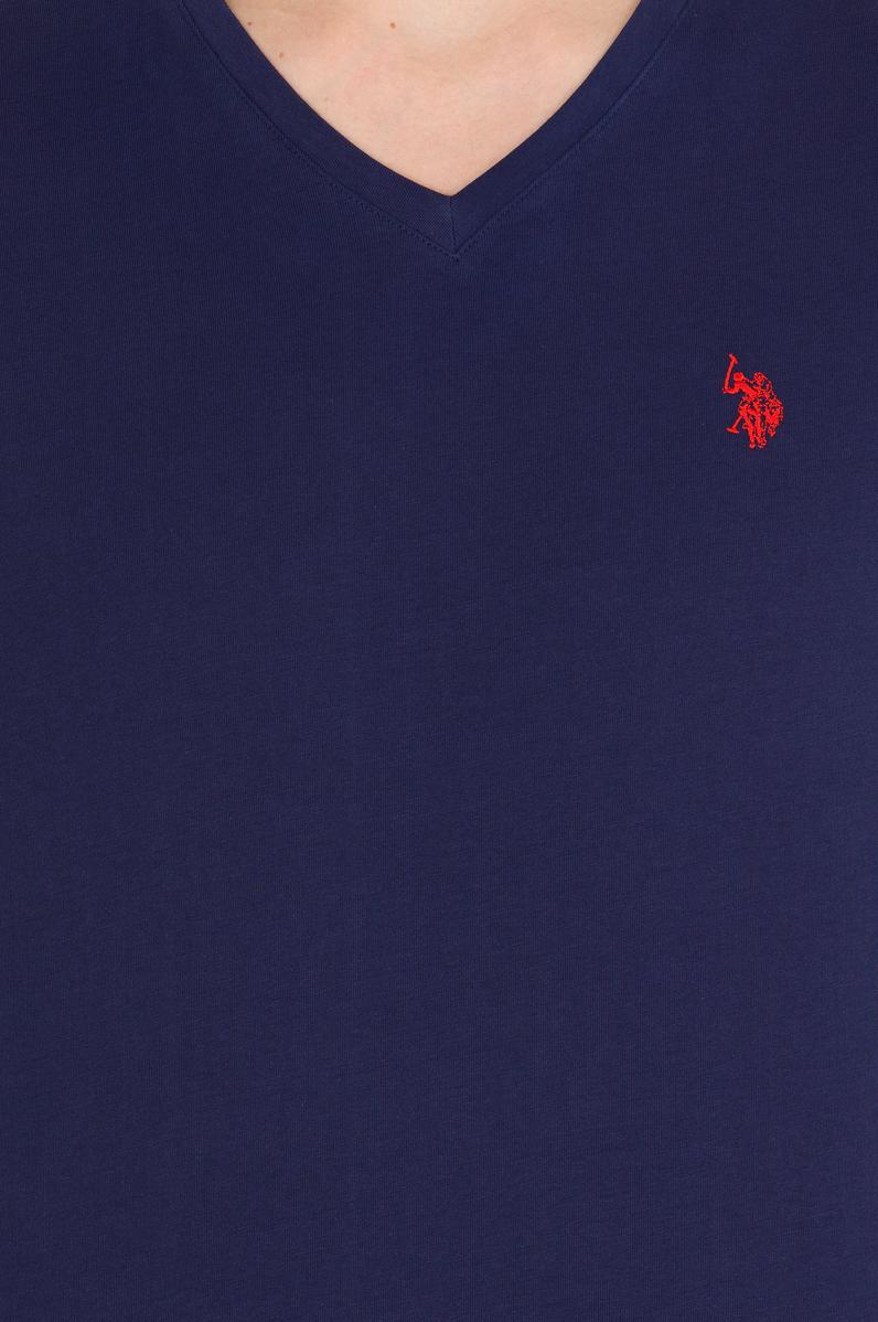 Erkek Lacivert Basic V Yaka Tişört