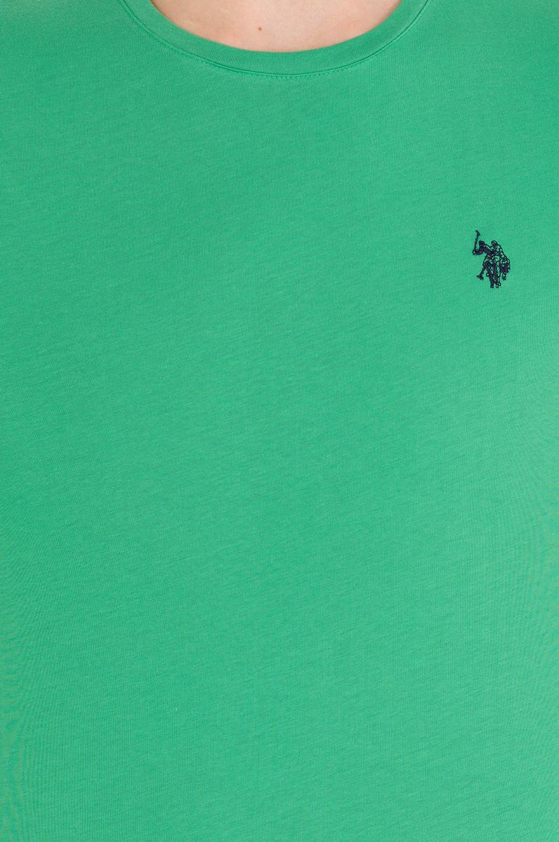 Erkek Yeşil Basic Bisiklet Yaka Tişört