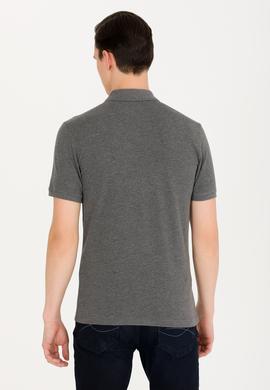 Erkek Antrasit Melanj Basic Polo Yaka Tişört - 50262933141