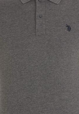 Erkek Antrasit Melanj Basic Polo Yaka Tişört - 50262933141