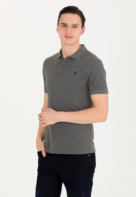 Erkek Antrasit Melanj Basic Polo Yaka Tişört - 50262933141