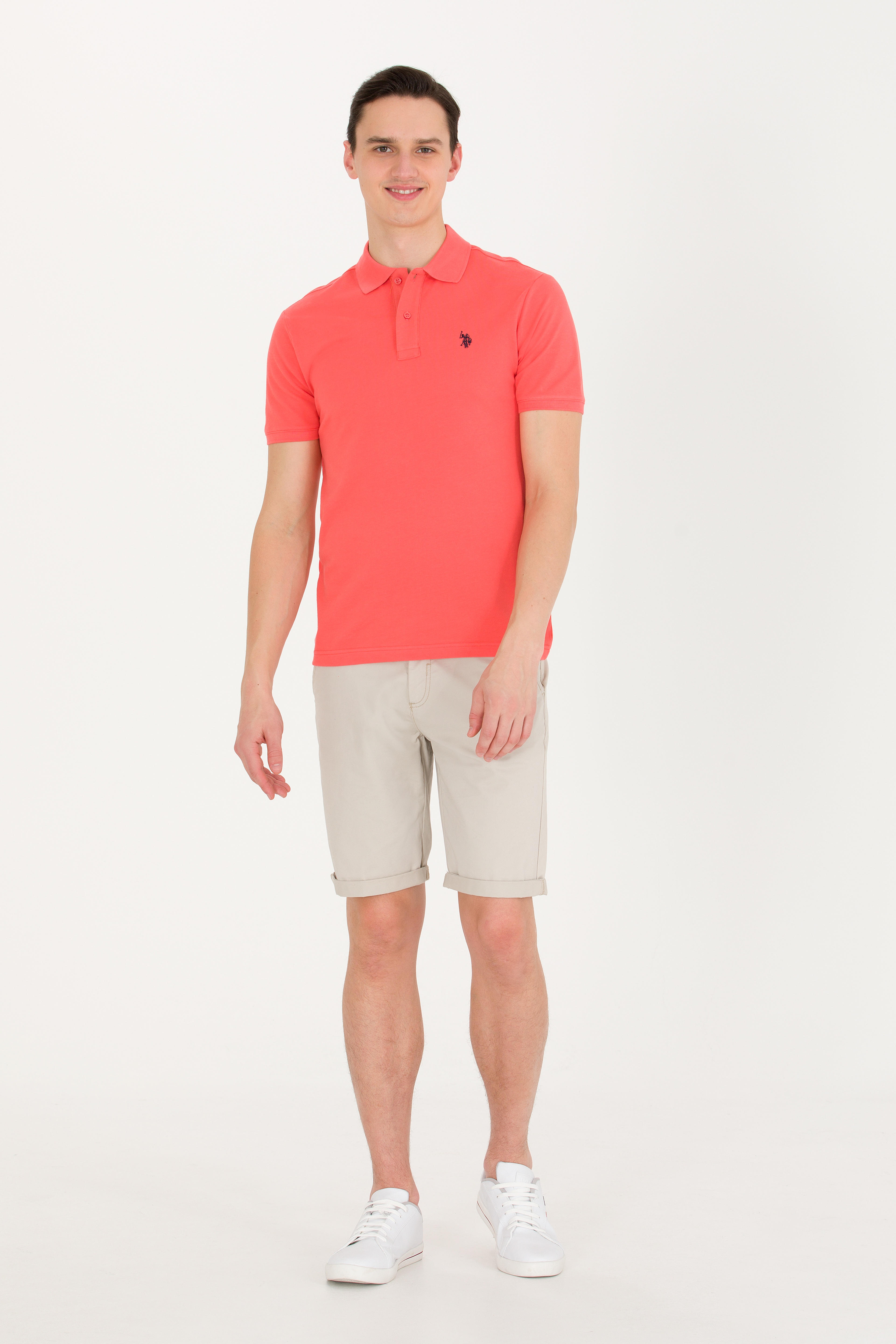 Erkek Somon Basic Polo Yaka Tişört - Image 4