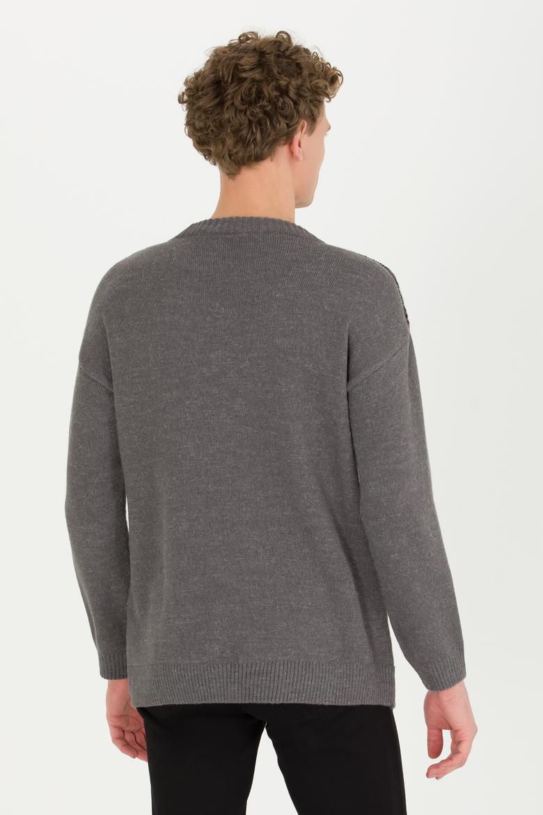 Erkek Gri Melanj Kazak - 50253085028