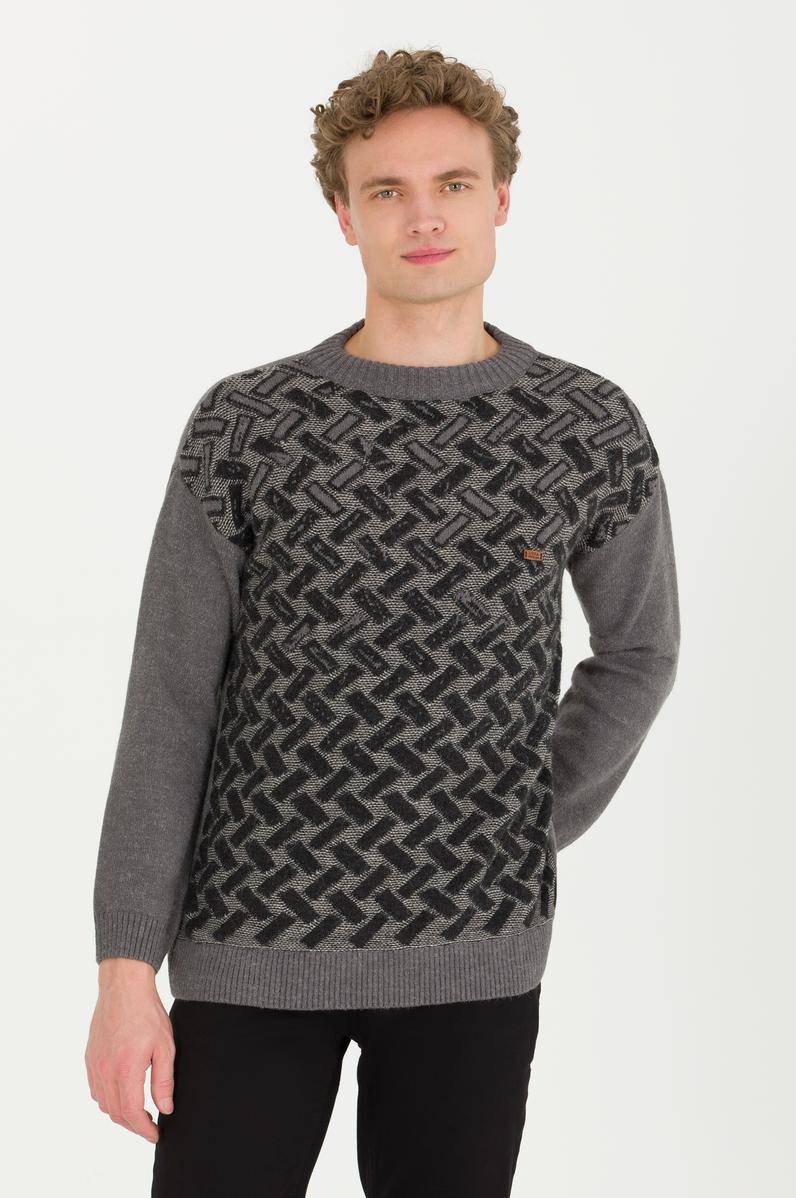 Erkek Gri Melanj Kazak