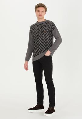 Erkek Gri Melanj Kazak - 50253085028