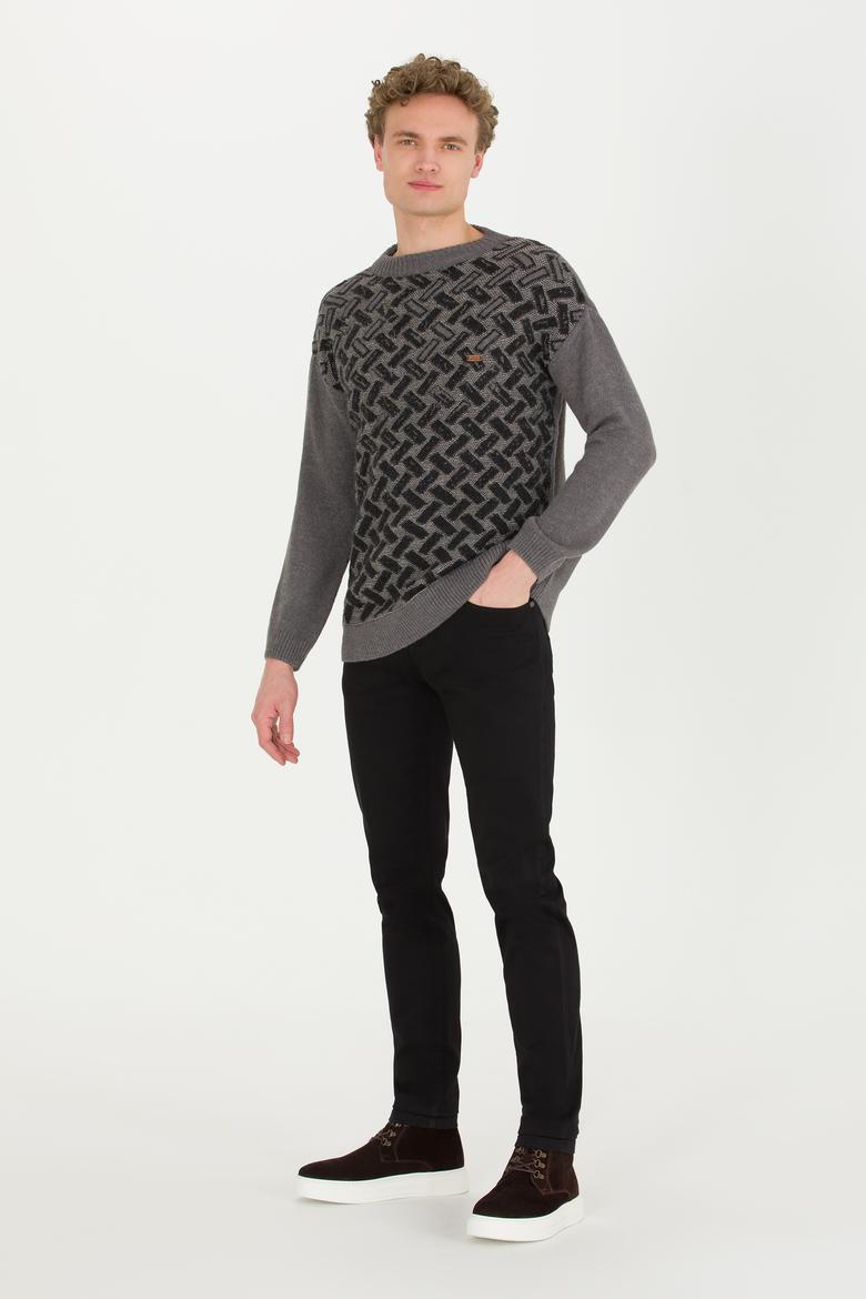 Erkek Gri Melanj Kazak - 50253085028