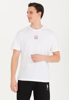 Erkek Beyaz Bisiklet Yaka T-Shirt - 50267486022