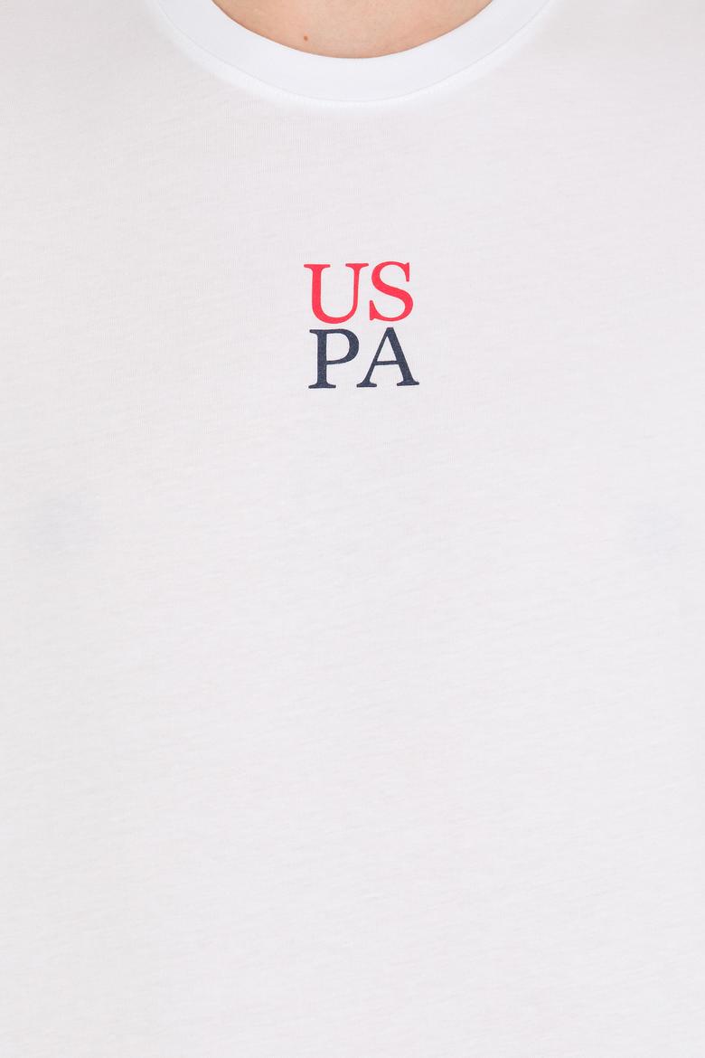 Erkek Beyaz Bisiklet Yaka T-Shirt - 50267486022