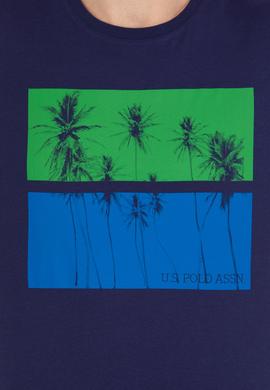 Erkek Lacivert Bisiklet Yaka Tişört - 50264934017