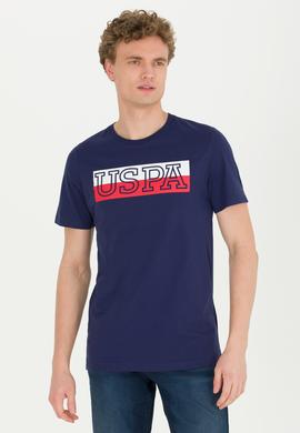 Erkek Lacivert Bisiklet Yaka Tişört - 50264954031