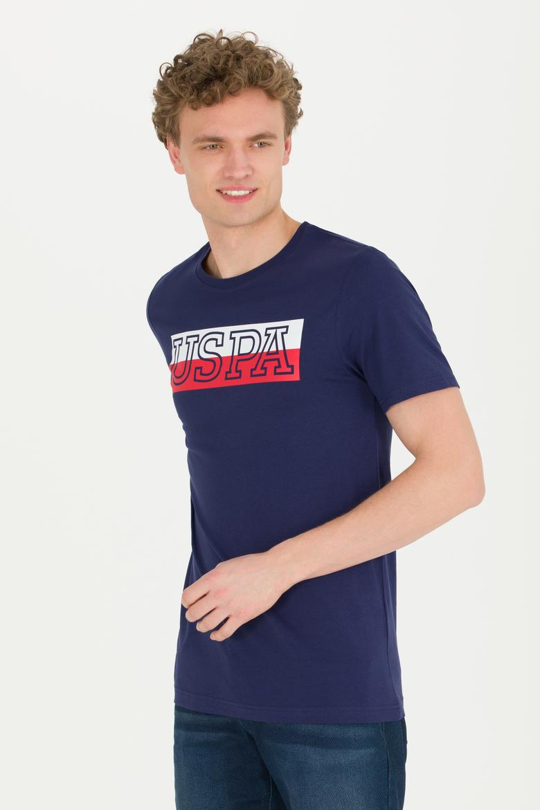 Erkek Lacivert Bisiklet Yaka Tişört - 50264954031