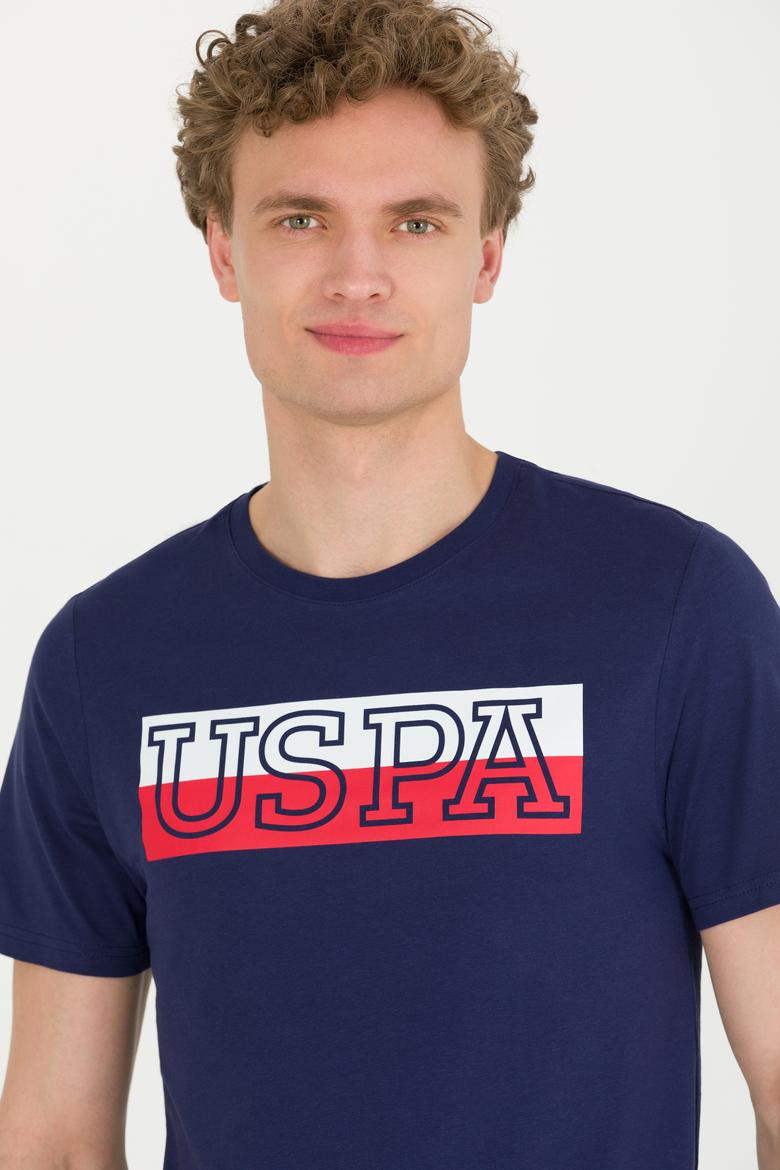 Erkek Lacivert Bisiklet Yaka Tişört - 50264954031