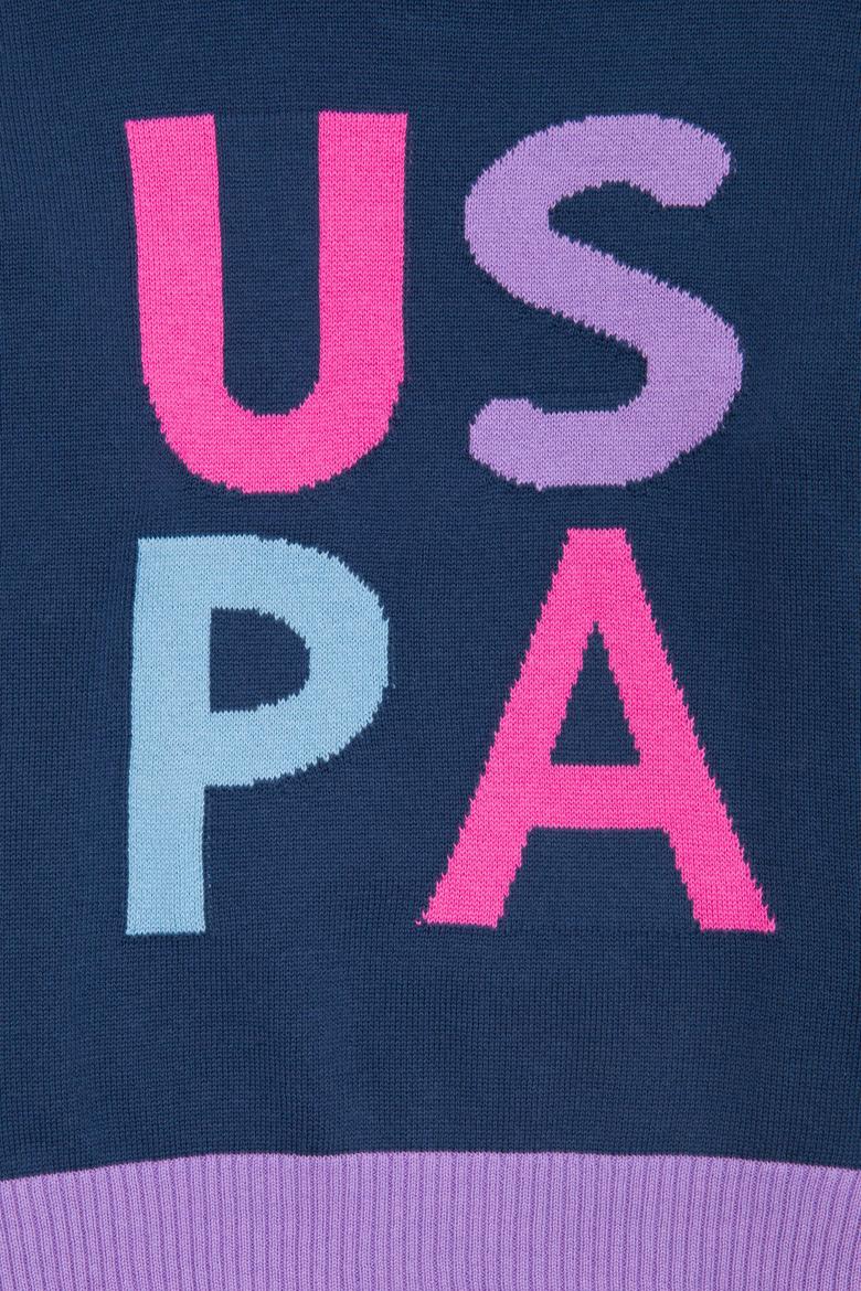 Kız Çocuk İndigo Bisiklet Yaka Kazak - 50256705007