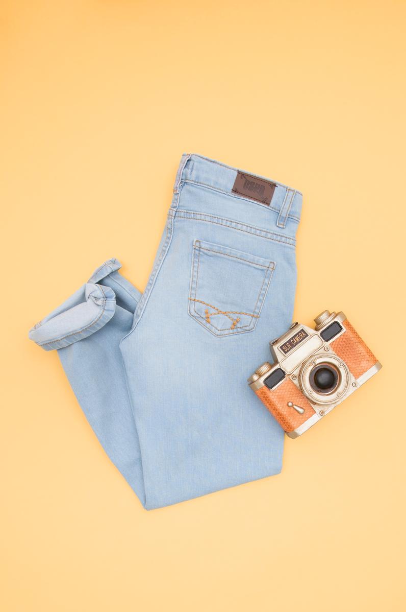 Erkek Çocuk Açık Mavi Jean Pantolon