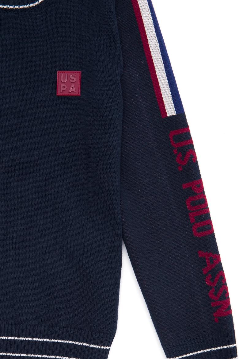 Erkek Çocuk Lacivert Bisiklet Yaka Triko Kazak - 50253818001