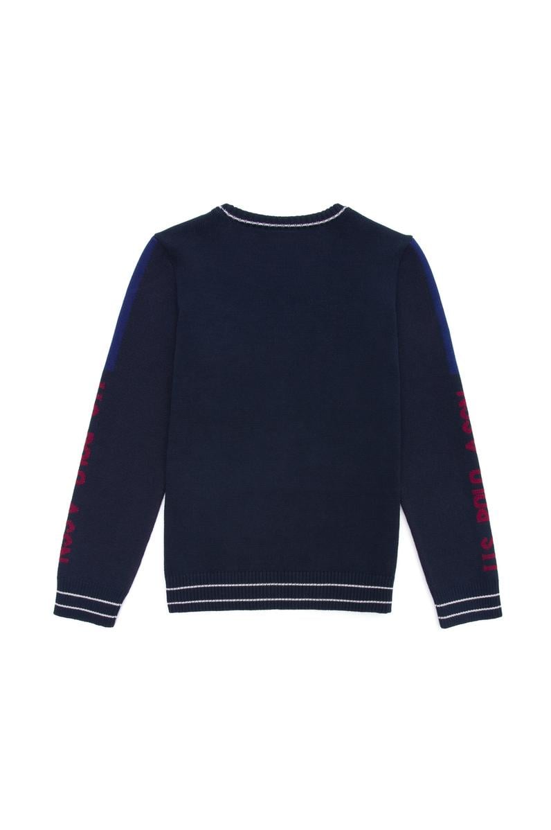 Erkek Çocuk Lacivert Bisiklet Yaka Triko Kazak