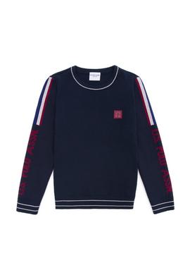 Erkek Çocuk Lacivert Bisiklet Yaka Triko Kazak - 50253818001