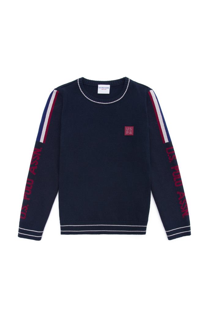 Erkek Çocuk Lacivert Bisiklet Yaka Triko Kazak