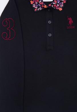 Kız Çocuk Siyah Basic Sweatshirt - 50256030081