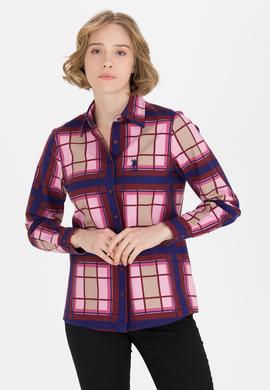 Kadın Vişne Uzun Kollu Gömlek - 50253327014