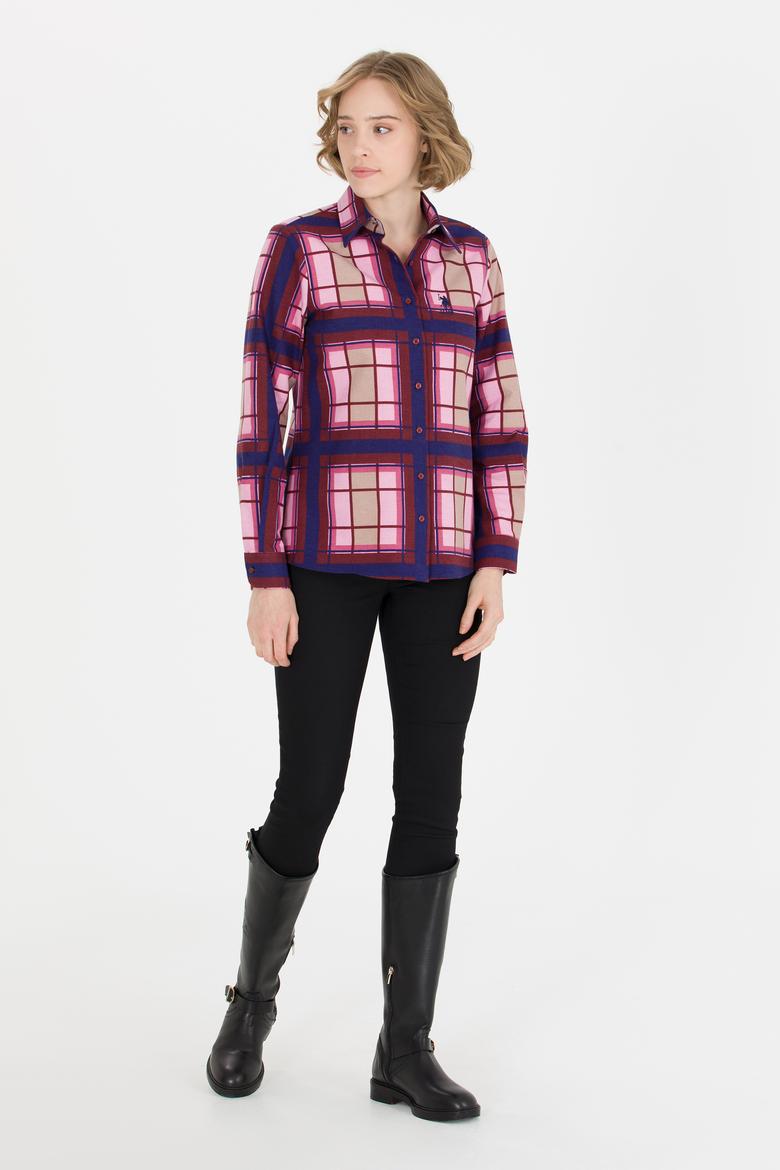 Kadın Vişne Uzun Kollu Gömlek - 50253327014